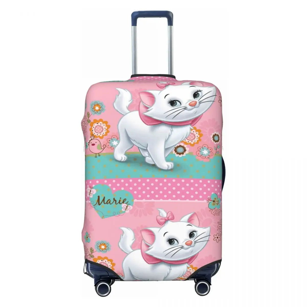 

Cute Marie Cat Suitcase Cover Dust Proof The Aristocats Travel Luggage Covers for 18-32 inch