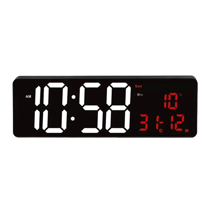 

Большие цифровые настенные часы 16,5 дюймов с большим LED-экраном, функциями будильника, таймера и отображения температуры