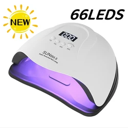 대형 LCD 터치 66LED 스마트 네일 건조기가 있는 매니큐어 젤 폴란드어 건조기용 MAX UV 66 LED 네일 램프
