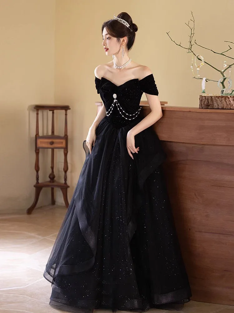 

Evening dress No. 96 2024 new elegant and dignified niche high-end student art exam annual meeting birthday adult ceremony