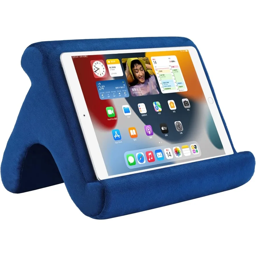 

Tablet Pillow Stand Holder Dock for Bed with 3 Viewing Angles Compatible with All Tablets Phones and iPad Pro 9.7 10.5 12.9 Air