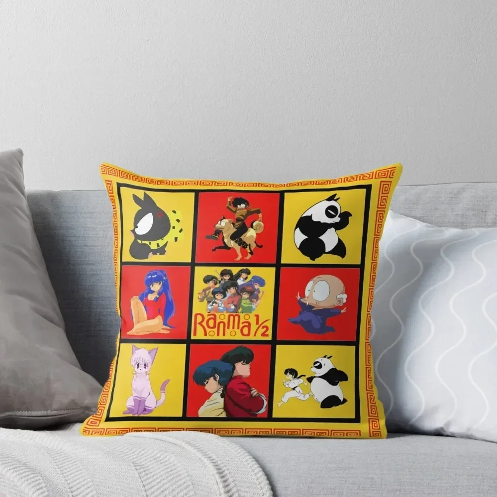 Ranma 1/2 Pattern - ORIGINAL by SillyFun.redbubble.com Throw Pillow Sofa Cushion Sofa Cushions Covers pillow