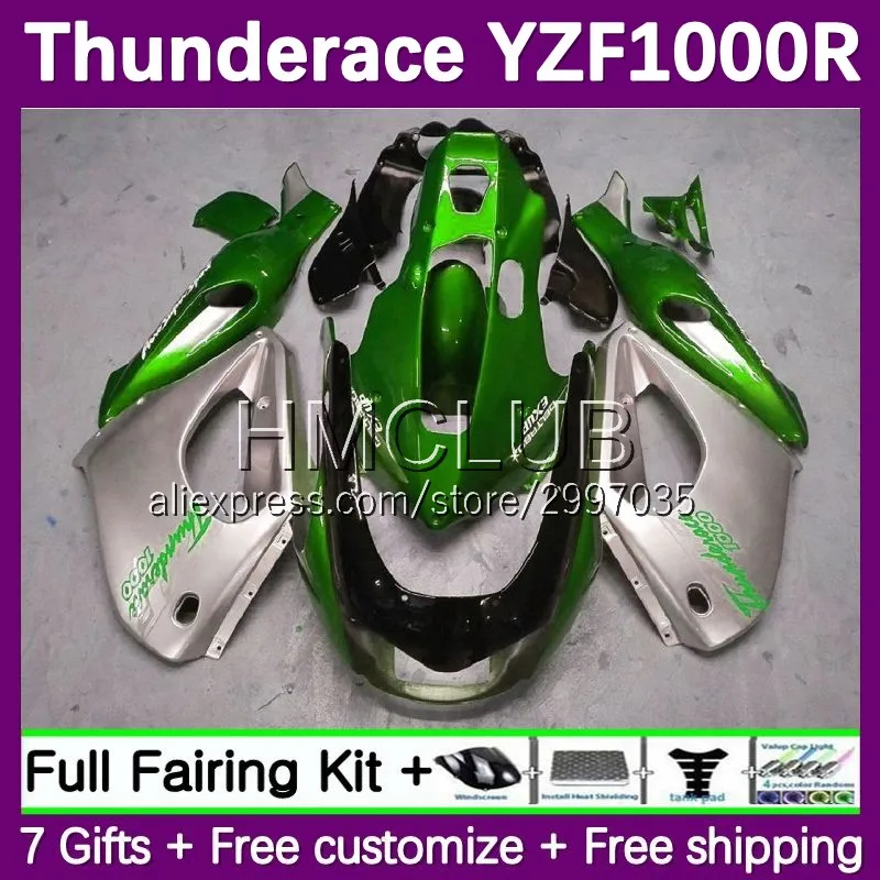 Fairing For YAMAHA YZF1000R Thunderace YZF 1000R 127No.23 YZF-1000R 96 97 98 99 00 01 2002 2003 2004 2005 2006 2007 Silver green