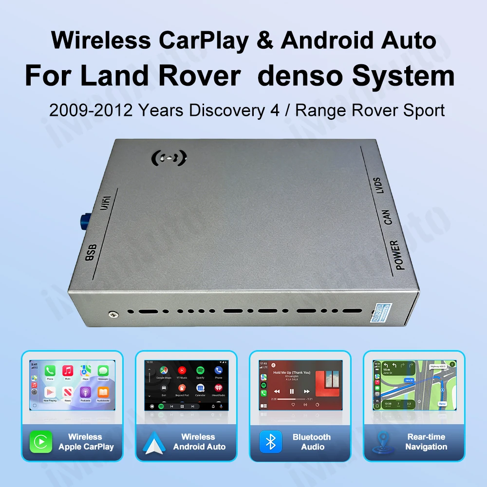 Wireless Carplay Android Auto Module for Range Rover / Land Rover Discovery 4 2009-2012 Denso Multimedia Navigation Plug&Play - view 5