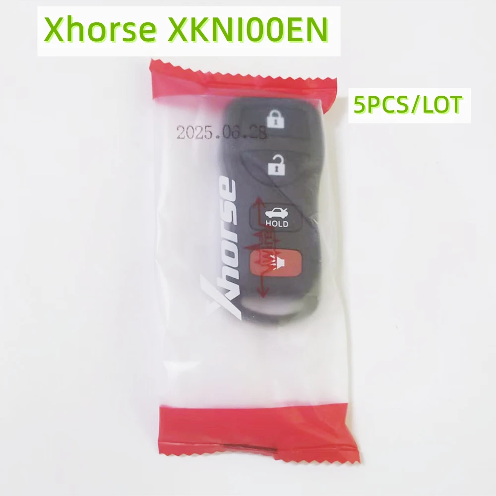 5 قطعة/الوحدة Xhorse XKNI00EN العالمي سلك مفتاح بعيد 3 + 1/ 4 أزرار لنيسان نوع الإنجليزية مفتاح