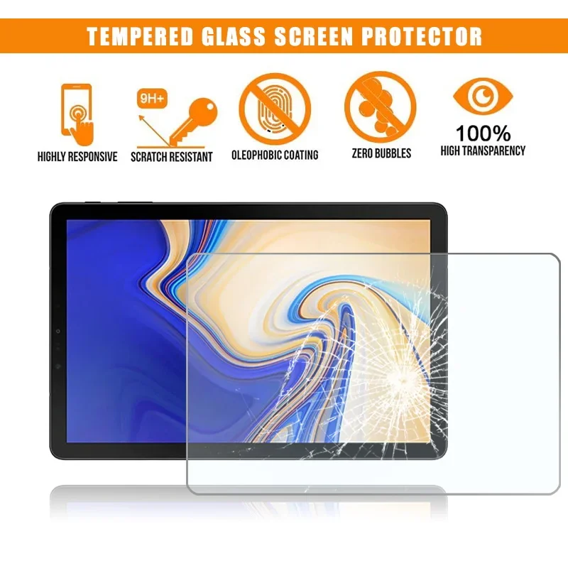 

For Samsung Galaxy Tab S4 10.5inch T830 T835 Full Tablet Tempered Glass 9H Premium Scratch Proof HD Clear Film Protector Cover