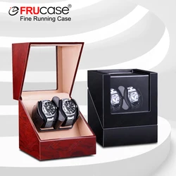 FRUCASE Double Watch Winder For Automatic Watches Watch Box USB Charging 2+0 with Battery Option