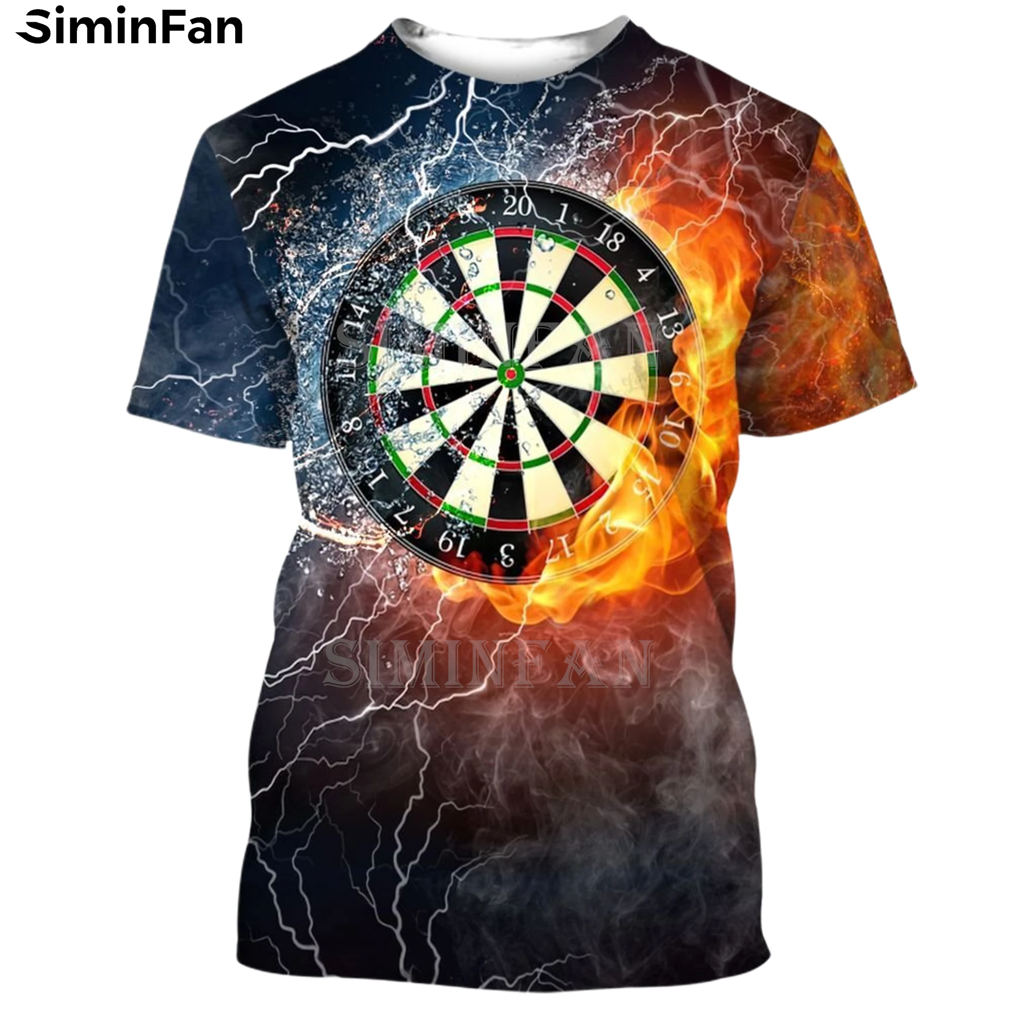 

DARTS LOVER FIRE WATER 3D Printed Mens T-Shirts Summer Tee Male Casual Short Sleeve Shirt Unisex Harajuku Top Women Streetwear