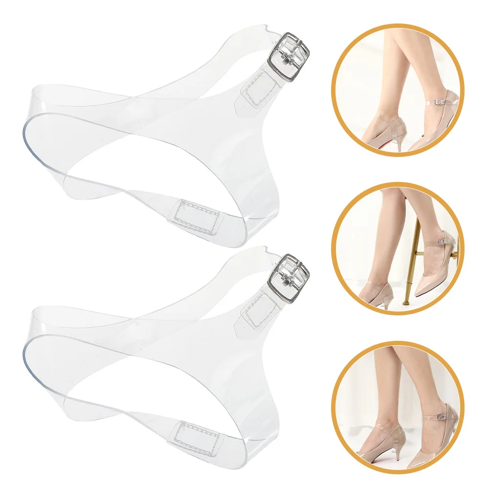 

4Pairs Tpu High Heel Straps Anti-Slip Clear Detachable Wreath Style Shoe Accessories for Daily Party Use High Heel Strap