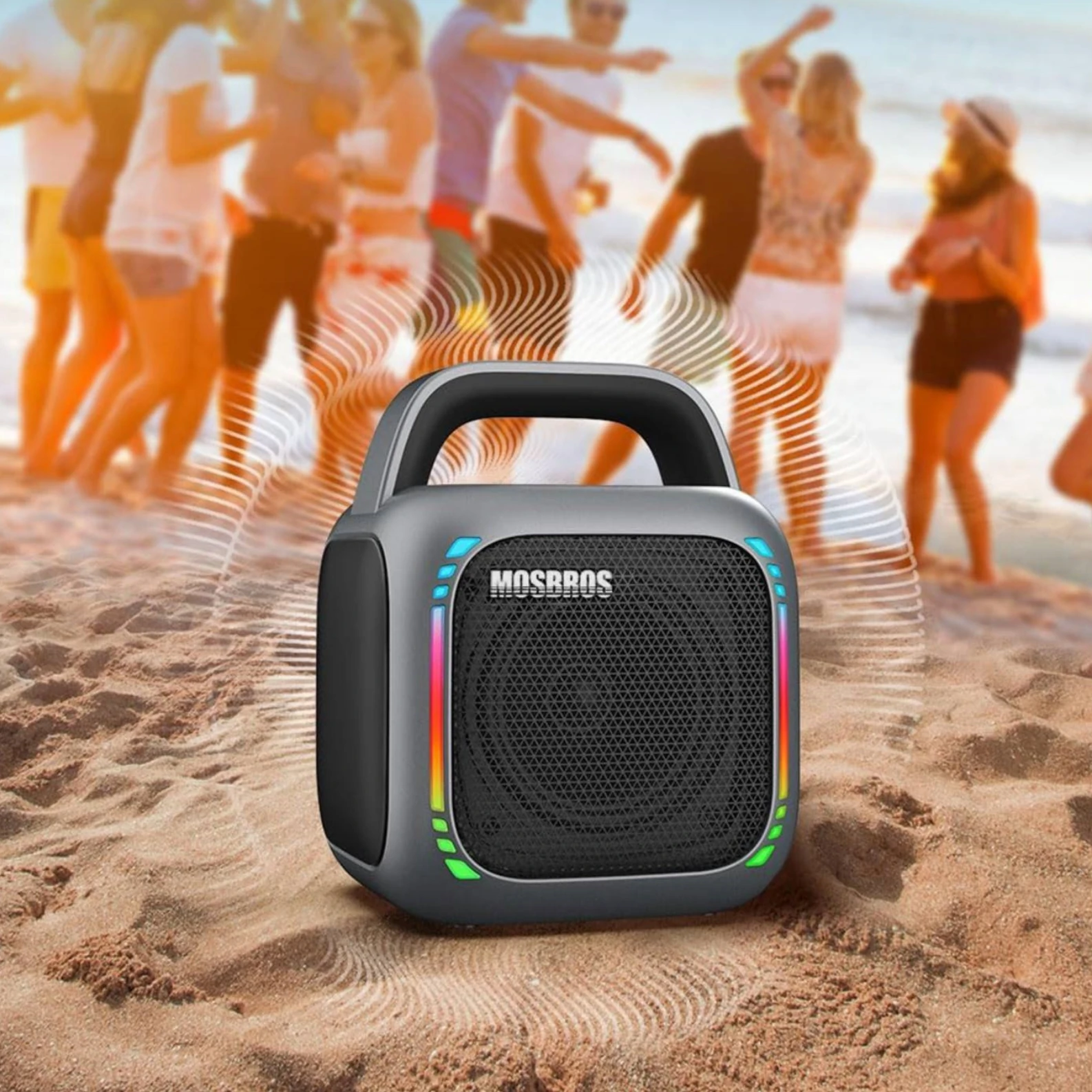 Przenośny głośnik karaoke Bluetooth Karabox, bezprzewodowy głośnik do użytku domowego i na zewnątrz, z dwoma bezprzewodowymi mikrofonami, BT 5.3