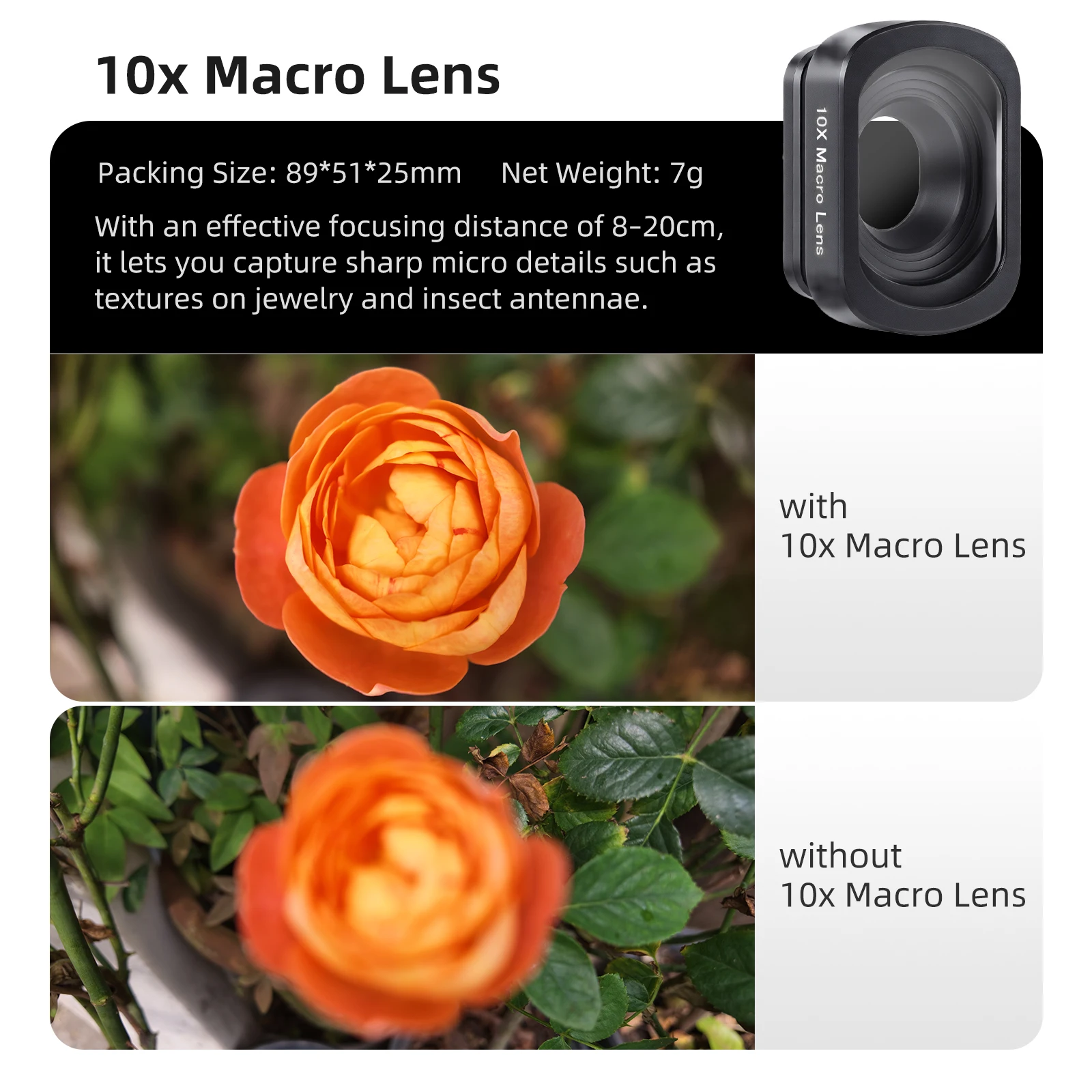 Objektivfilter-Set für DJI OSMO Pocket 3 4 ND2 bis 32 0,72X Weitwinkel 10x Makro-Objektiv Objektivfilter-Kit Set Pocket 4 3 Zubehör – Detail 10