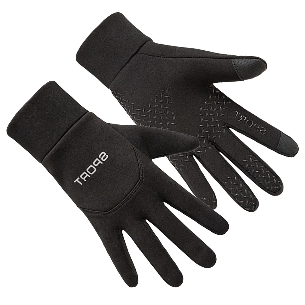 

Black Size L Outdoor Winter Windproof Gloves Warm Full Finger Touch Screen Gloves for Men Women Cycling Motorcycle
