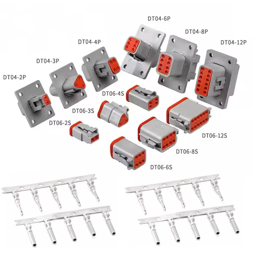 DT L012 Deutsch DT06/DT04-L012 2/3/4/6/8/12 Pin Heavy Truck/Car Fittings Harness Plug Connectors With Terminal Pin