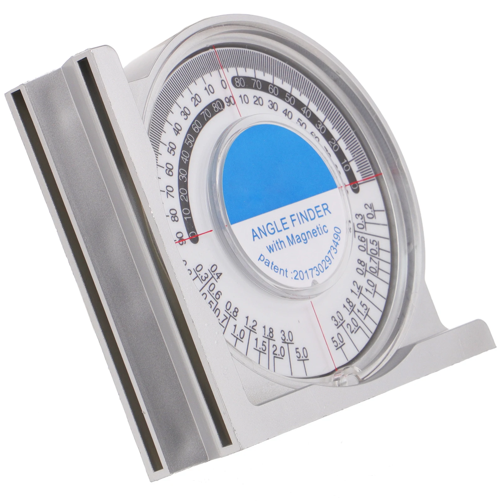 

Angle Meter Multi Functional Measuring Tool Silver Color Durable Plastic Iron Lightweight Portable High Precision Bubble