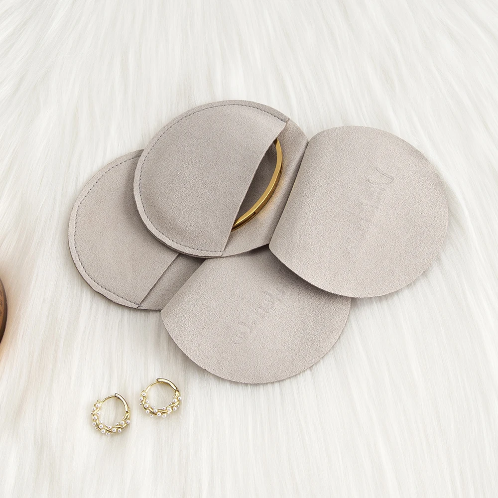 10Pcs Lovely 7x7cm Round Micro - Velvet Jewelry Box 评论和价格