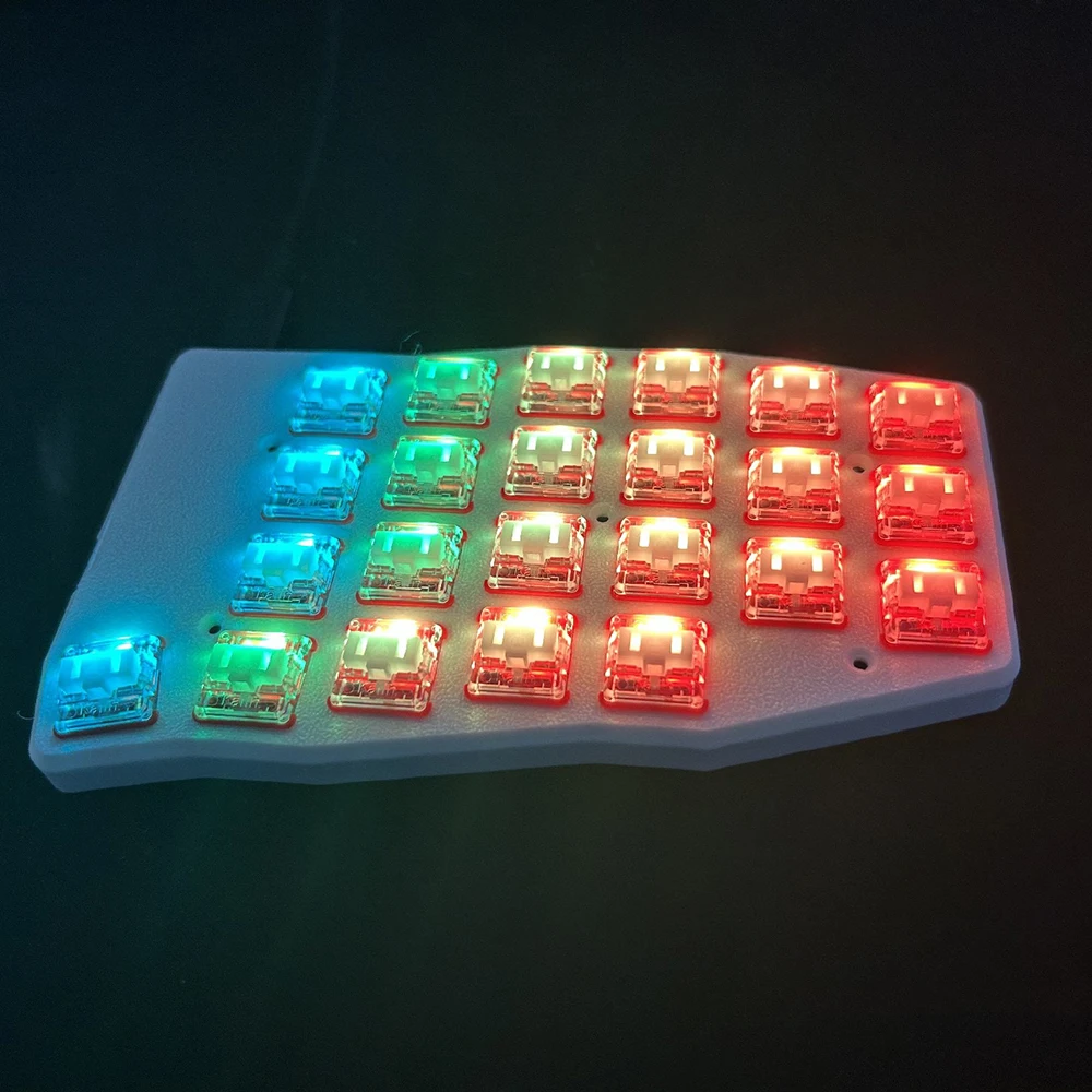 분할 키보드 프로그래밍 가능한 매크로 패드 DIY 바이알 QMK 펌웨어 구성 46 키 핫 스왑 가능 로우 프로파일 스위치 기계식 키패드