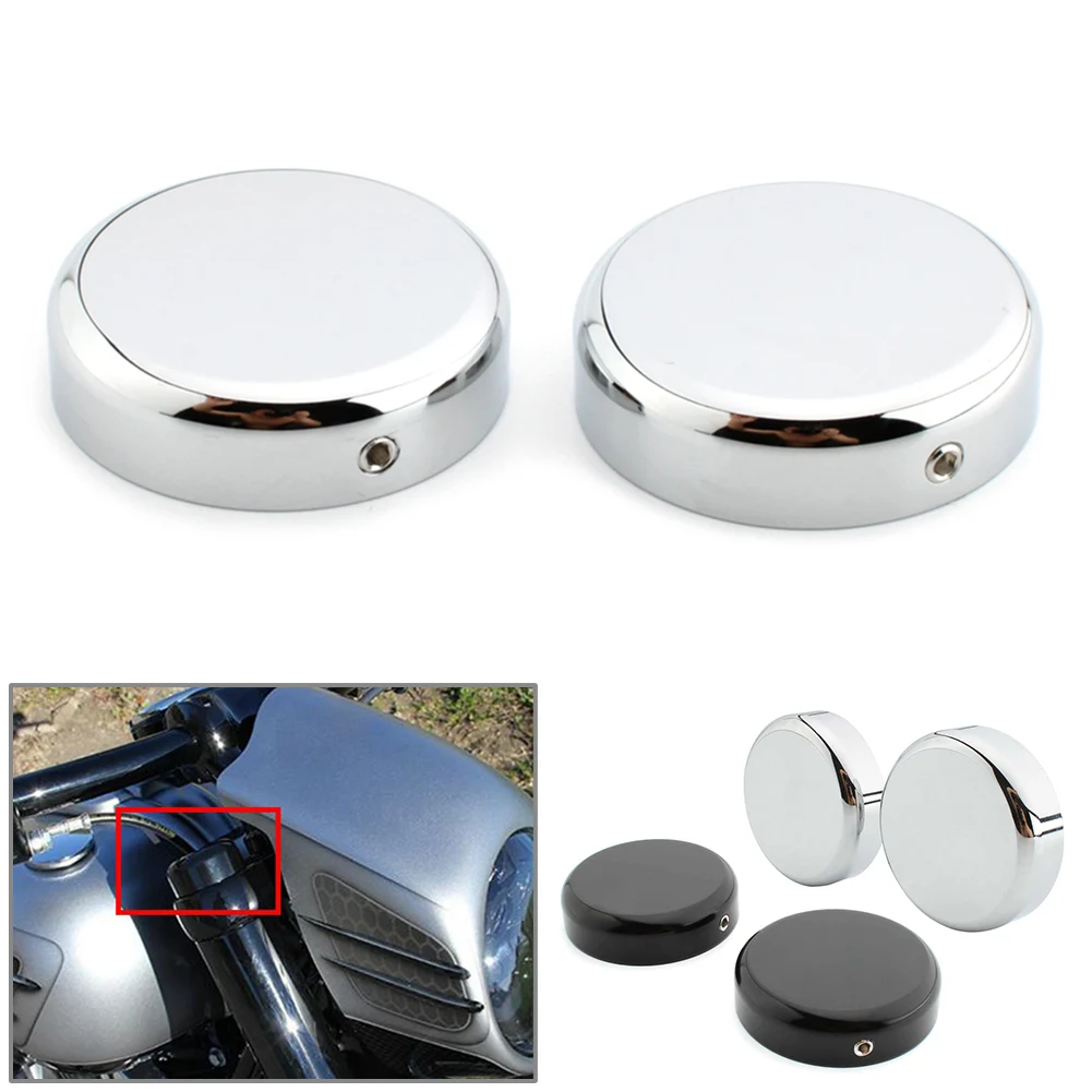 

Gloss Black Upper Fork Caps For Harley Softail Street Bob 2018-2020 / Breakout FXSB 2013-2017 / Sportster XL 883 1200 1988-2013