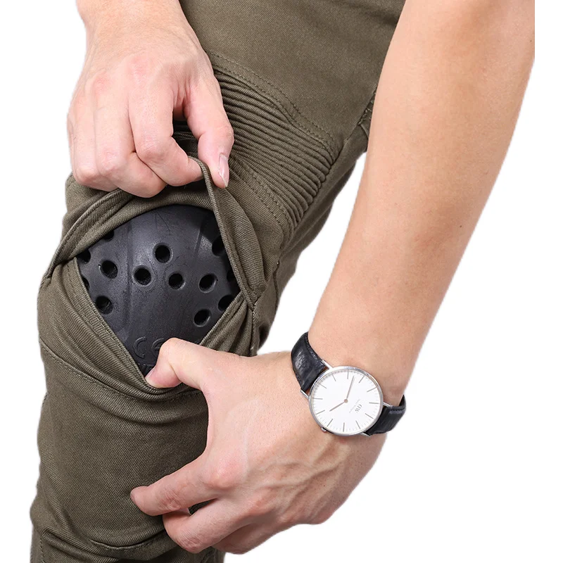 Black Green Summer Moto Pants Pants Men Moto Jeans Protective Gear Riding Touring Motorbike Trousers Motocross Pants Moto Pants