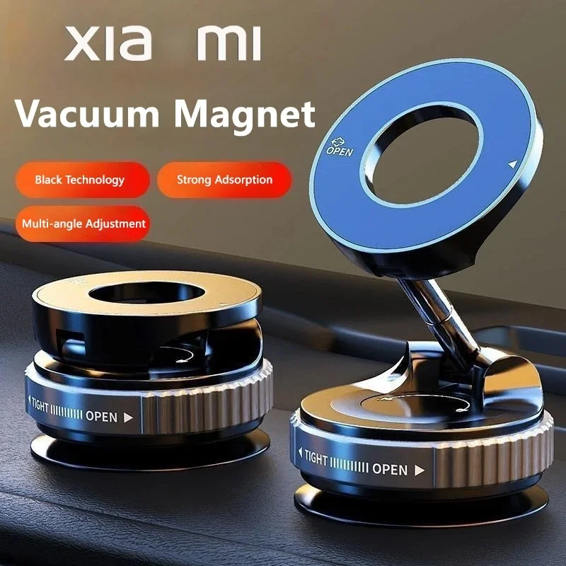 Für iPhone Rotierende Vakuum-Magnetische Auto-Handyhalterung Neues Modell Armaturenbrett-Glashalterung Multifunktionaler Navigationsständer für Fahrzeuge