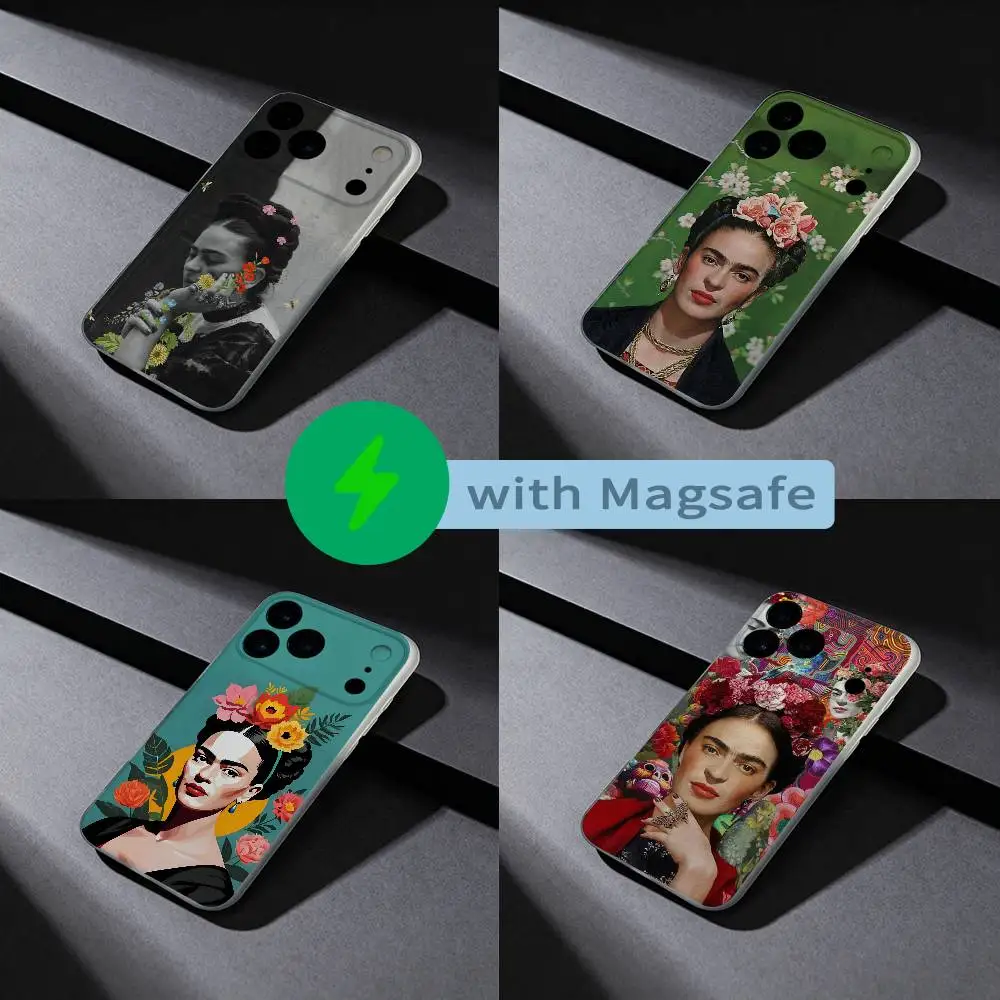 

Painting F-FridaS ART K-KahloS Phone Case For iPhone 17,16,15,14,13,12,X,XS,Pro,Max,Plus,E,Air,Mini with Magsafe Magnetic Liquid