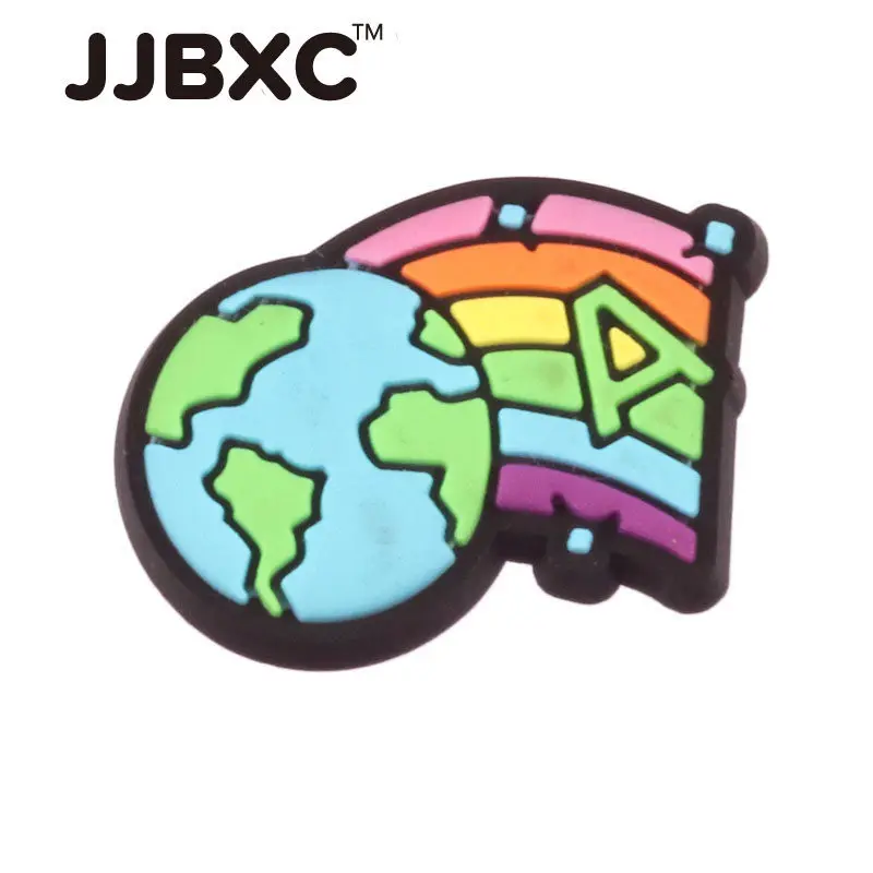JJBXC Charm Shoe Buckle with PVC Texture and Fun Cartoon Pattern