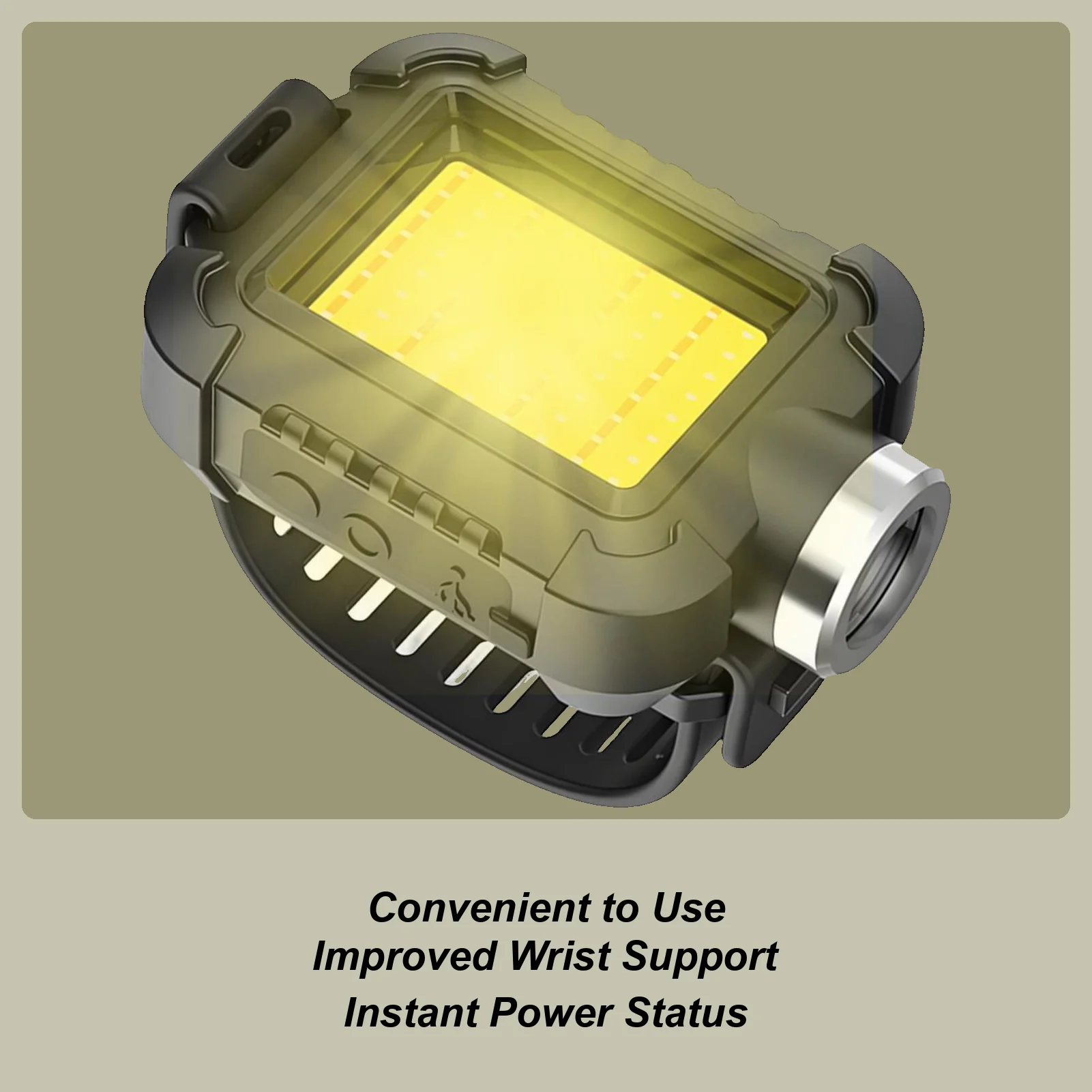 

Ходовые огни 1000 мАч с ремешком на запястье, небольшой перезаряжаемый фонарик, лампа, носимая безопасность для работы в автомобиле, пешего туризма, рыбалки, ходьбы