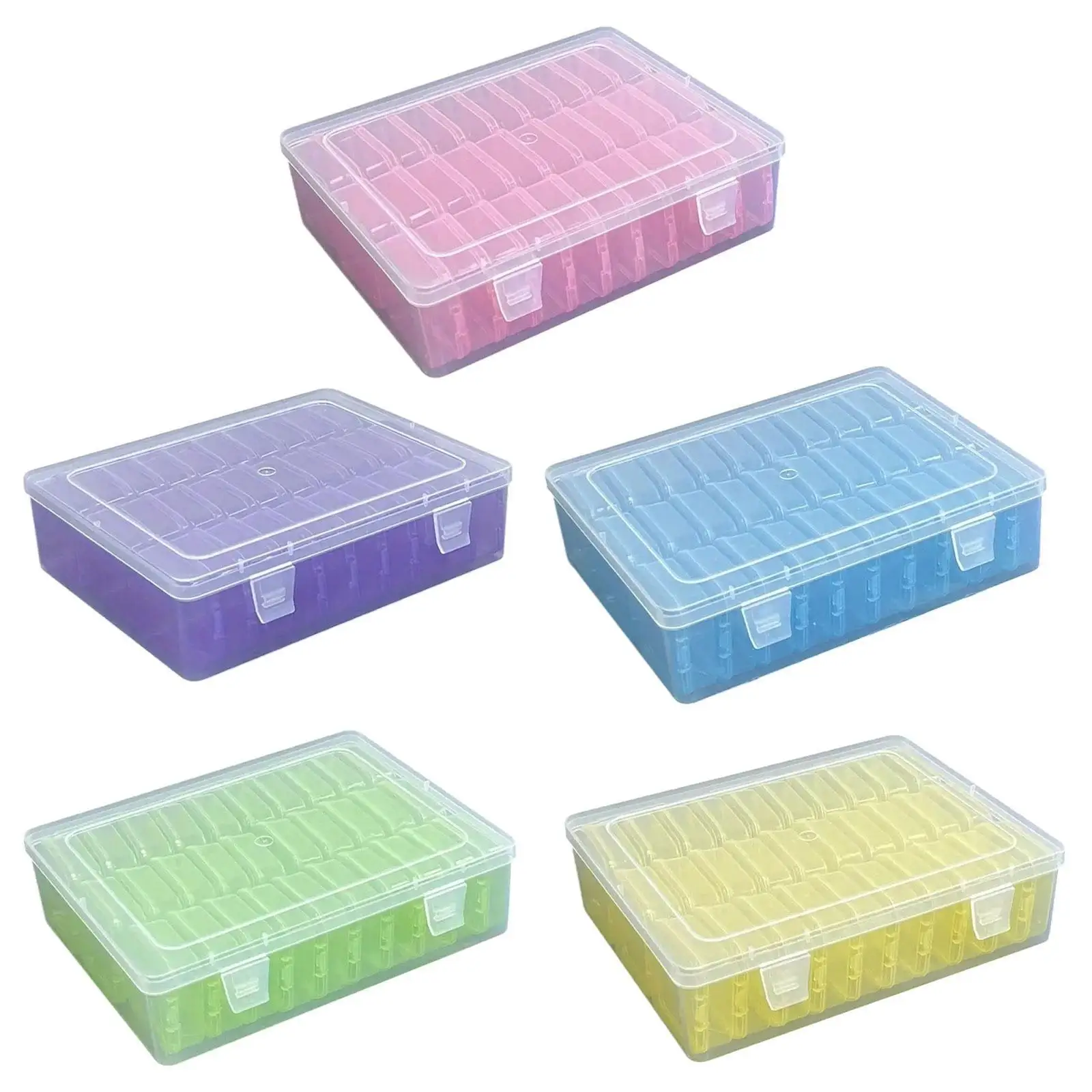 

Clear Jewelry Storage Box Multipurpose Transparent Multifunctional Jewelry Storage Case for Rhinestones Rings Nail Art Ear Studs