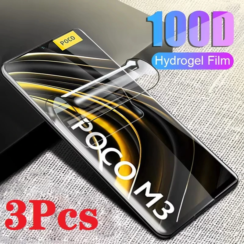 

3PCS HD Hydrogel Film For Xiaomi Poco X7 X6 X5 X8 Pro Screen Protector For Xiaomi Poco F6 F5 F7 F8 Pro M6 M7 M8 Anti Fingerprint