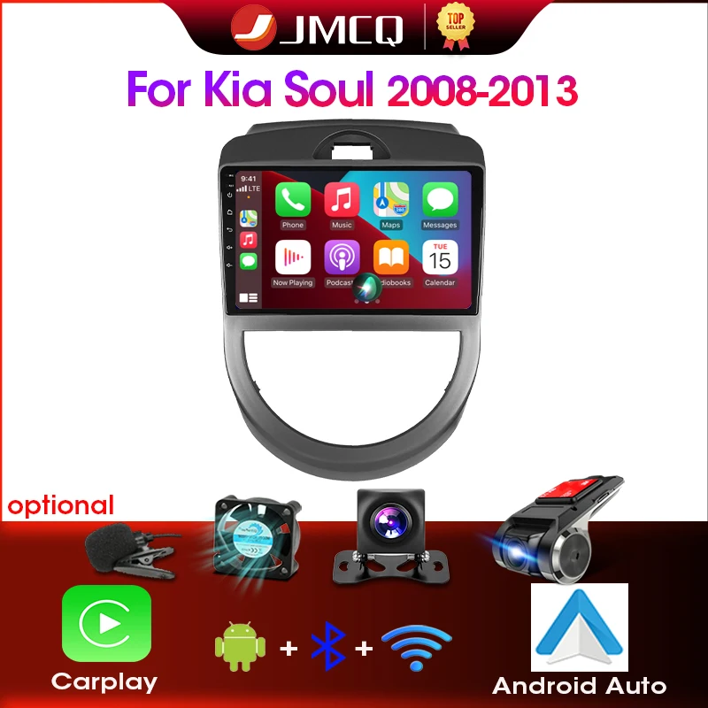

JMCQ 2Din Car Radio Multimedia Video Player For Kia Soul 2008 - 2013 Android 12 GPS Navigation Stereo Head Unit wireless Carplay