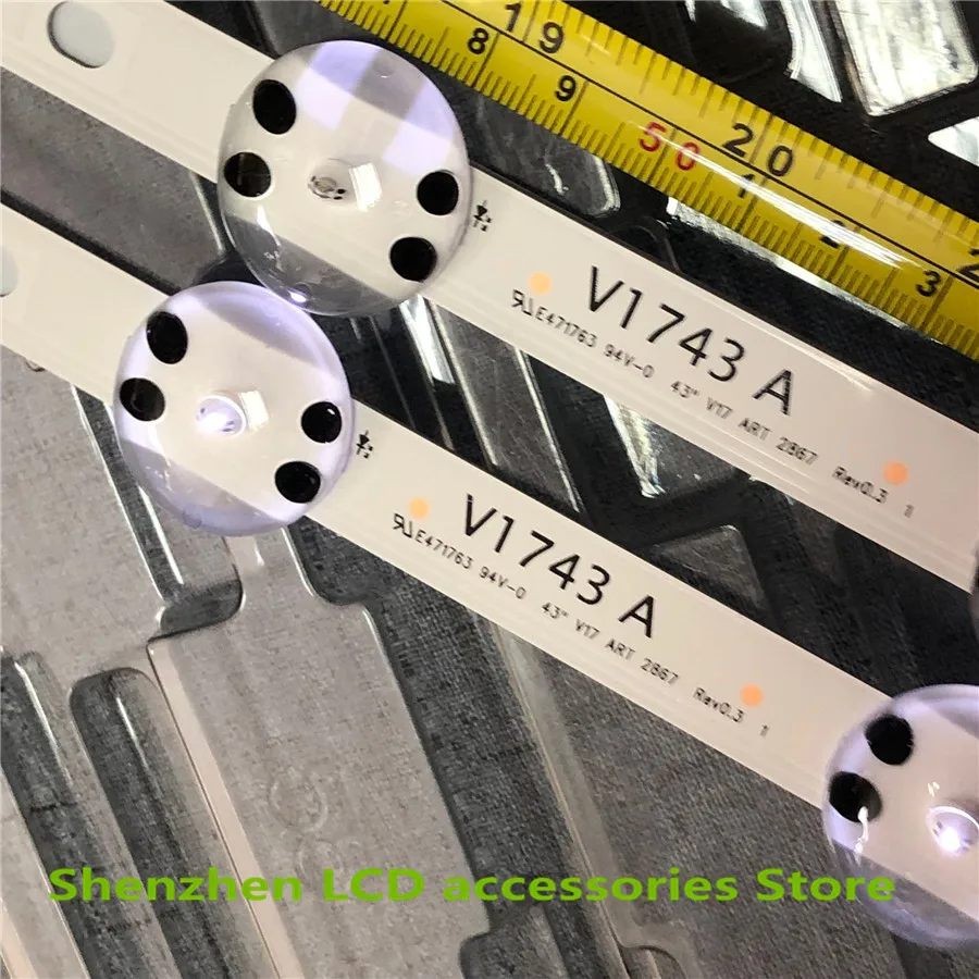 4Pieces/lot 10 lamp for LG SUNG WEI55V0 E74739 94V-0 43" V17 art3 2867 TV 43LJ614V 43LV340C 43UJ670V 43UJ6565 43UJ6525