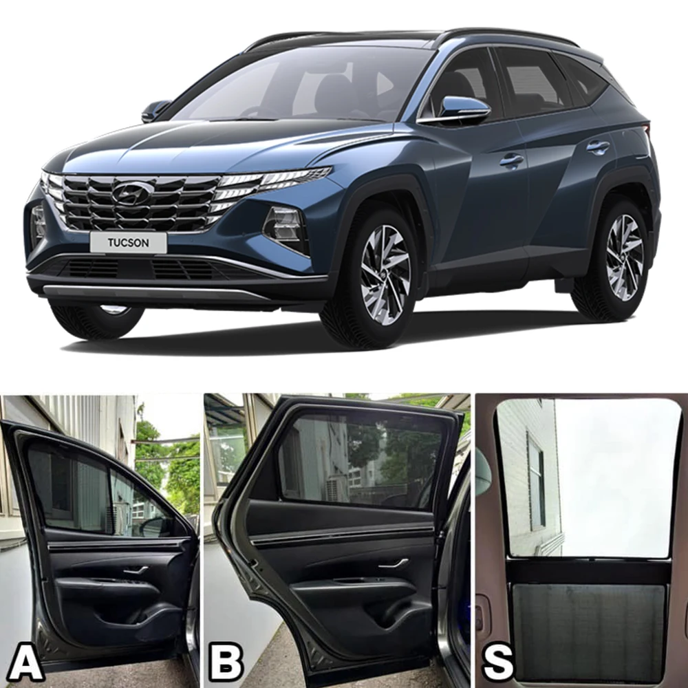 For Hyundai Tucson NX4 2022 2023 2024 Magnetic Car Sunshade Visor Front Windshield Curtain Rear Side Baby Window Sun Shade