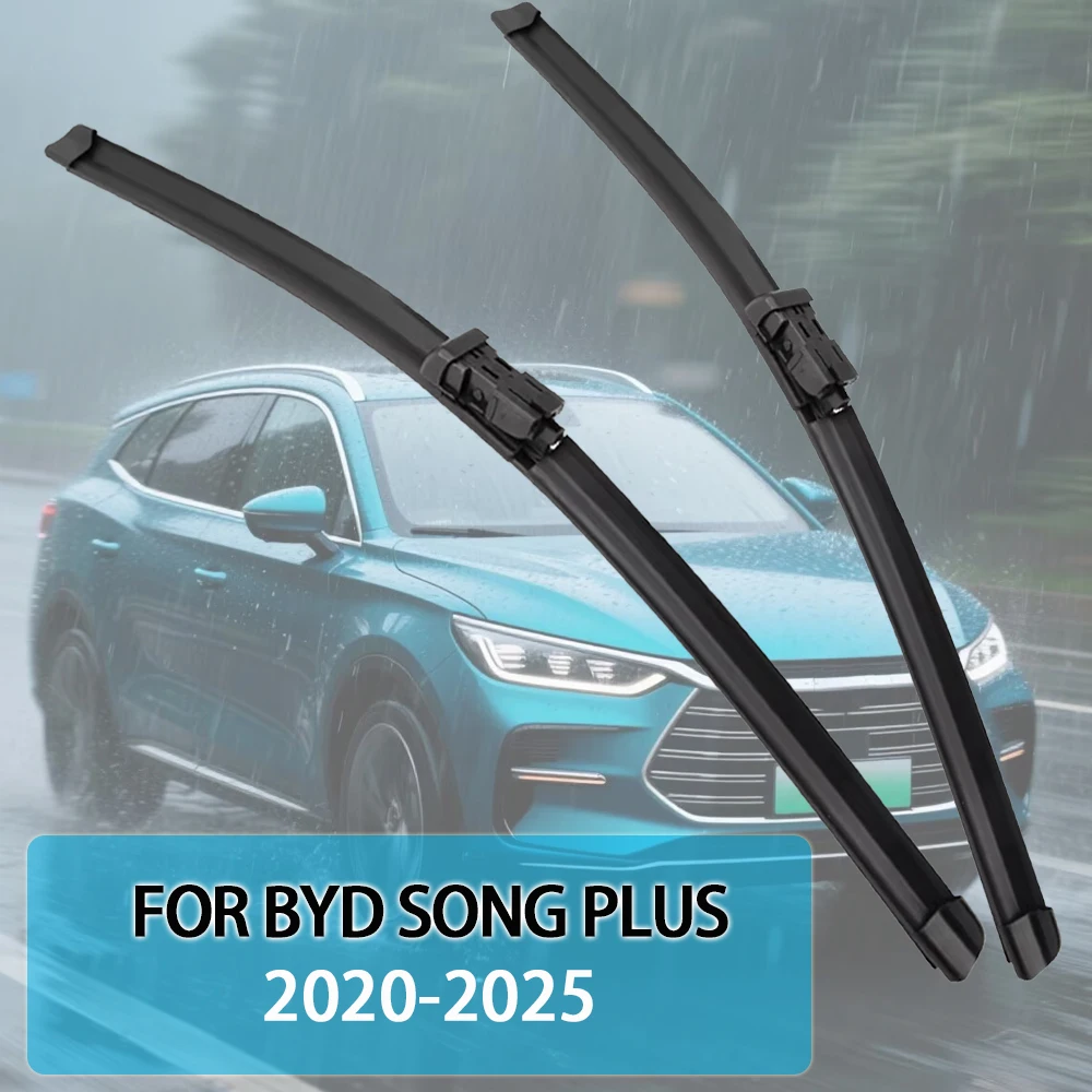 

For BYD Song Plus (DM-I EV) 2020-2025 Car Wiper Blade Front Wipers Fit Push Button Arm Windscreen Auto Wiper Blades