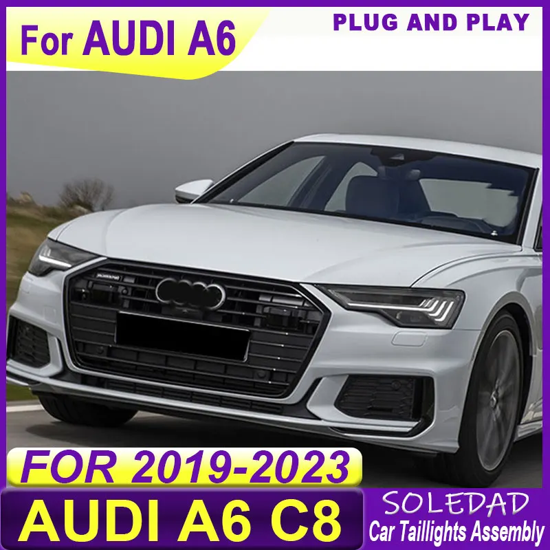 Car LED Head Lamps For Audi A6L A6 C8 Headlights 2019 2020 2021 2022 2023 A6 C8 LED Head light DRL Dynamic turn signal Lights