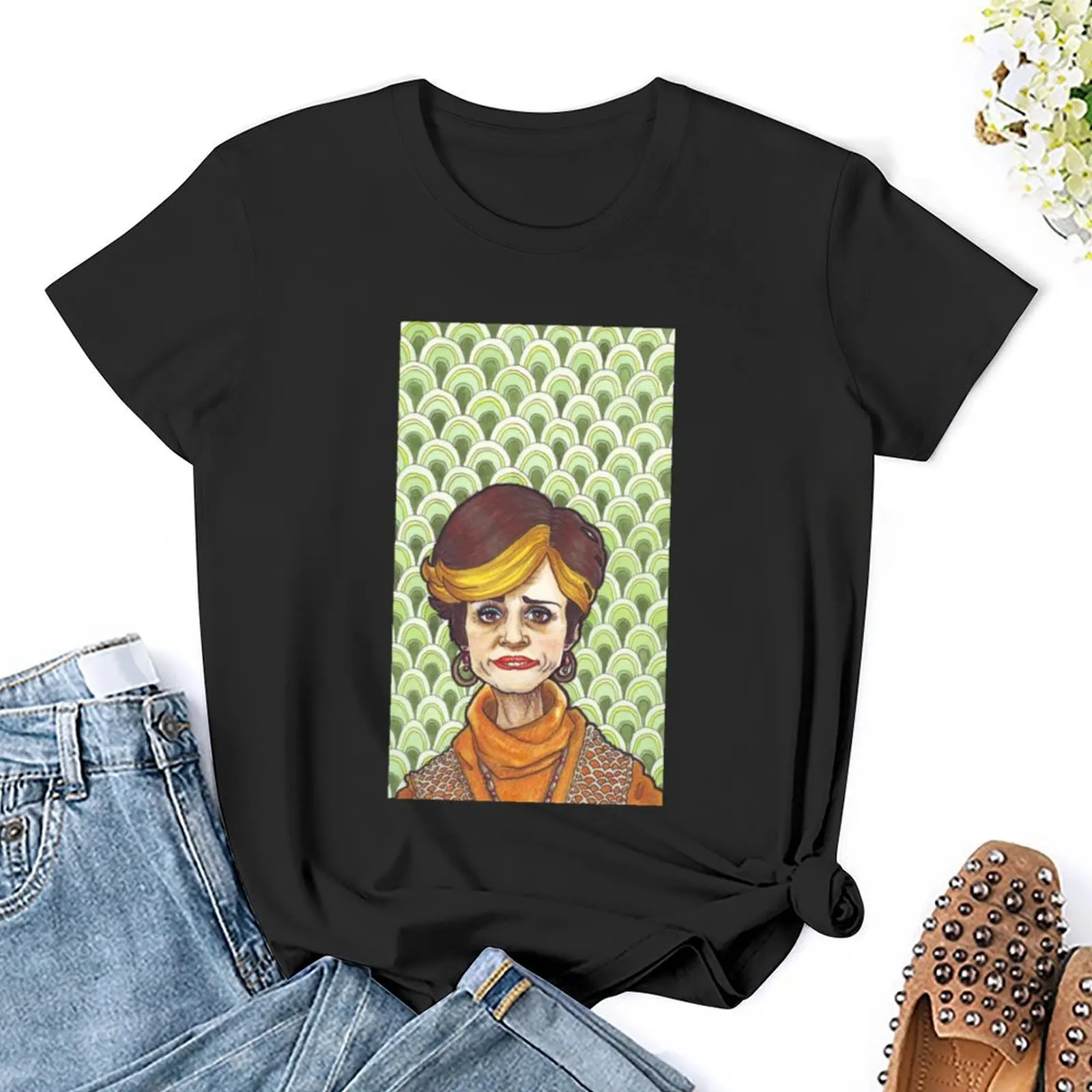Jerri Blank Portrait T-Shirt animal print shirt for girls summer top graphics vintage clothes t-shirts for Women cotton