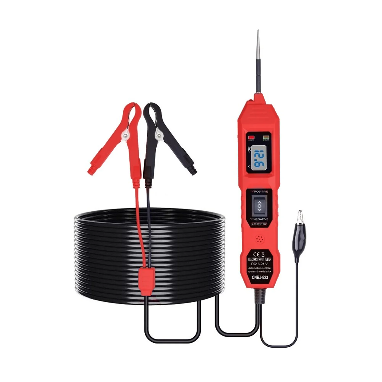 العالمي 6 فولت-48 فولت السيارات جهاز فحص الدائرة الكهربائية نظام كهربائي للسيارة تستر الجهد الطاقة التحقيق عدة LED شاشة ديجيتال #2