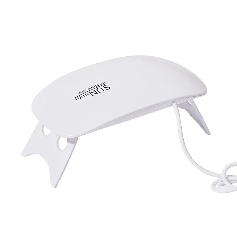 

Mini 6W LED Nail Lamp Portable Folding Phototherapy Machine for Nail Art Baking White & Pink Rechargeable Options