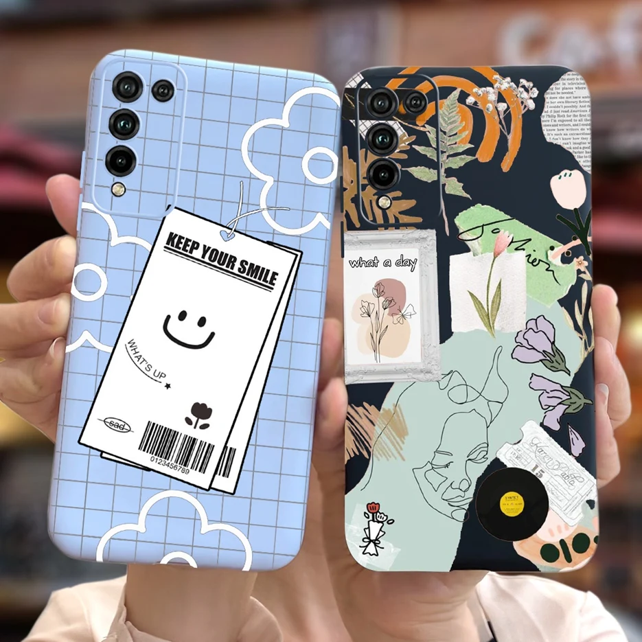 Luxury Art Painted Cover For Huawei Honor 10X Lite Case DNN-LX9 Soft TPU Phone Case For Honor 10X Lite 10 X Lite Back Cover Capa