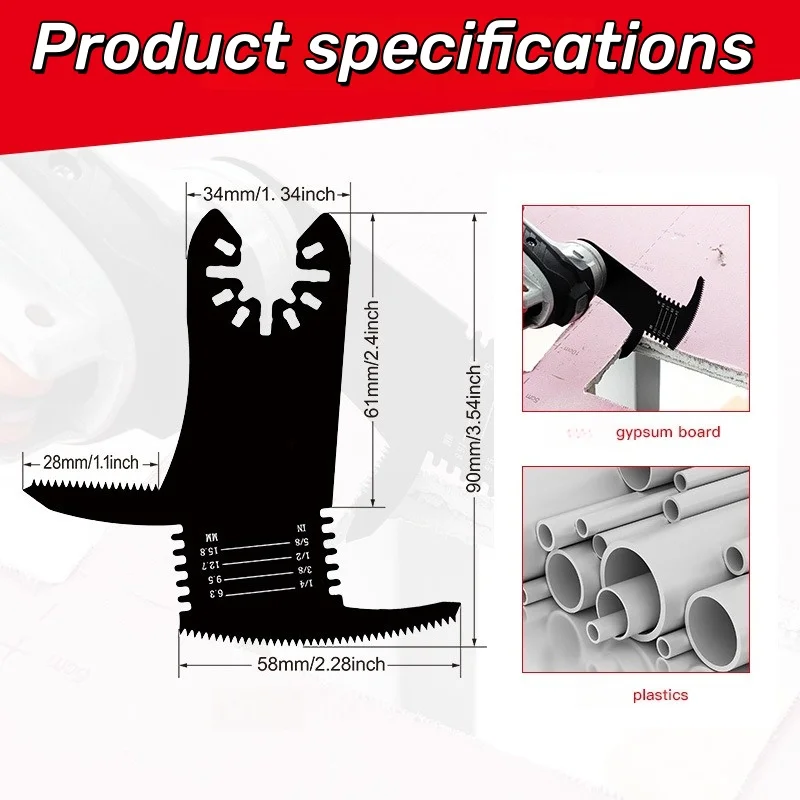 Oscillating Multi Tool Blades Quick Change Saw Blades Plasterboard Wood Cutting woodworking DIY Renovation Accessory