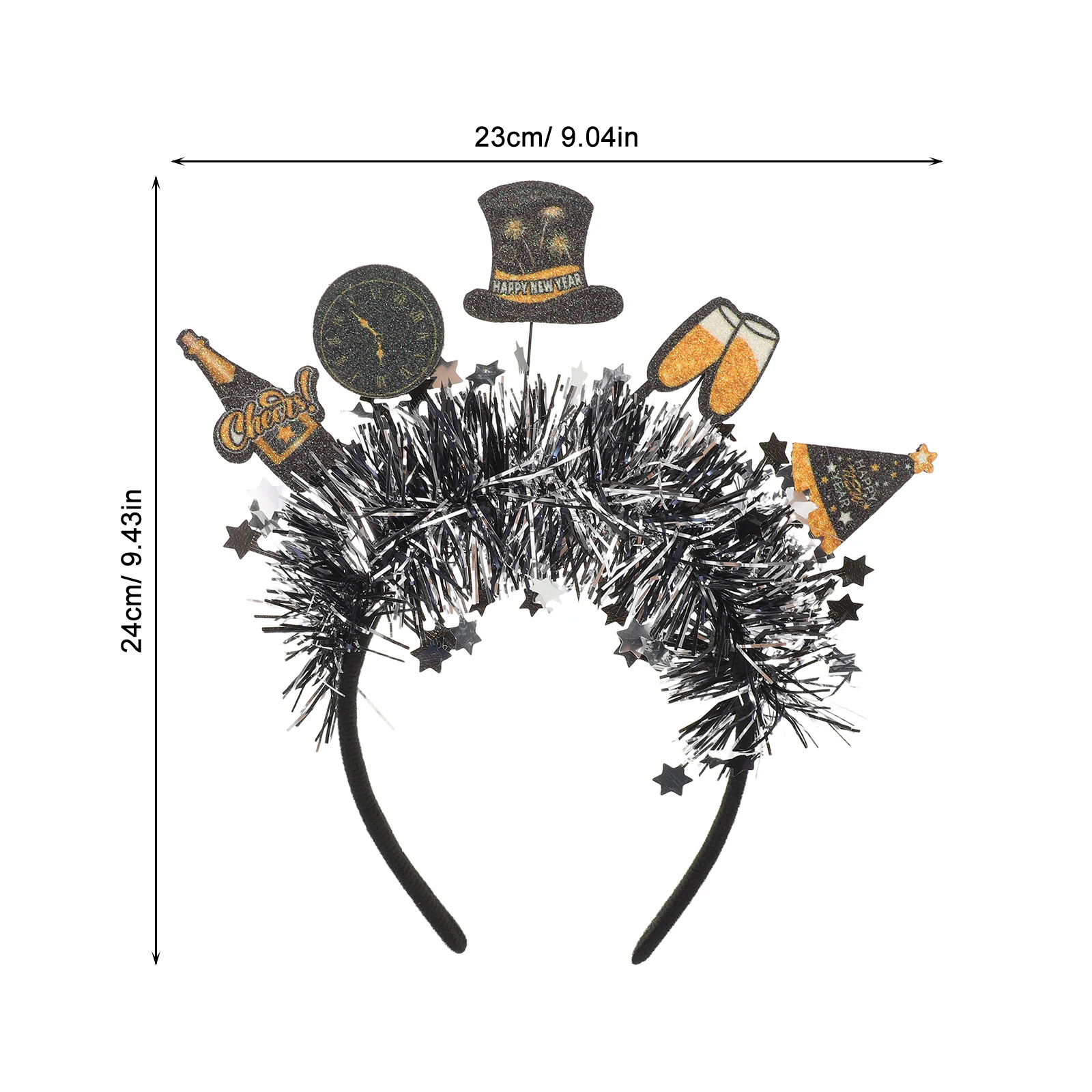 بريق بهرج ليلة رأس السنة عقال 2026 سنة جديدة سعيدة هيرباند كابينة تصوير الدعائم لعيد الميلاد لوازم الديكور الطرف #6