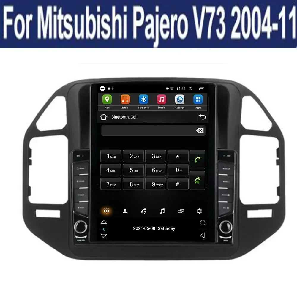 สําหรับTeslaสไตล์ 2 Din Android 13 รถวิทยุสําหรับMitsubishi Pajero V60 V68 V73 2004-2011 เครื่องเล่นวิดีโอมัลติมีเดียGPSสเตอริโอกล้อง