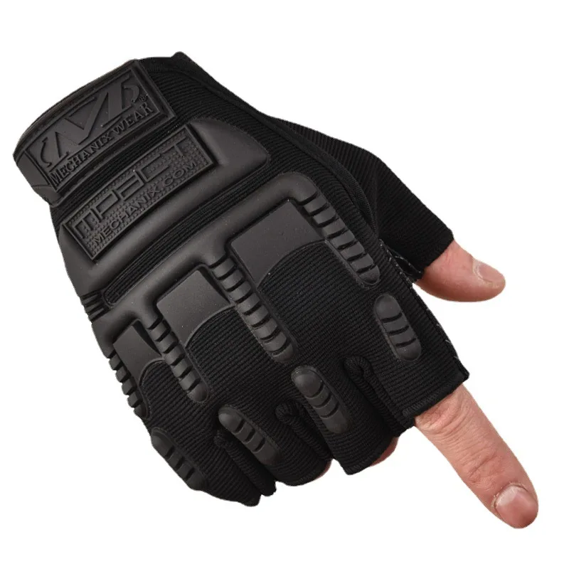 1Pair Summer Fingerless Gloves Men Women Knuckles Protective Gear Hand Driving Climbing Cycling Bicycle Riding