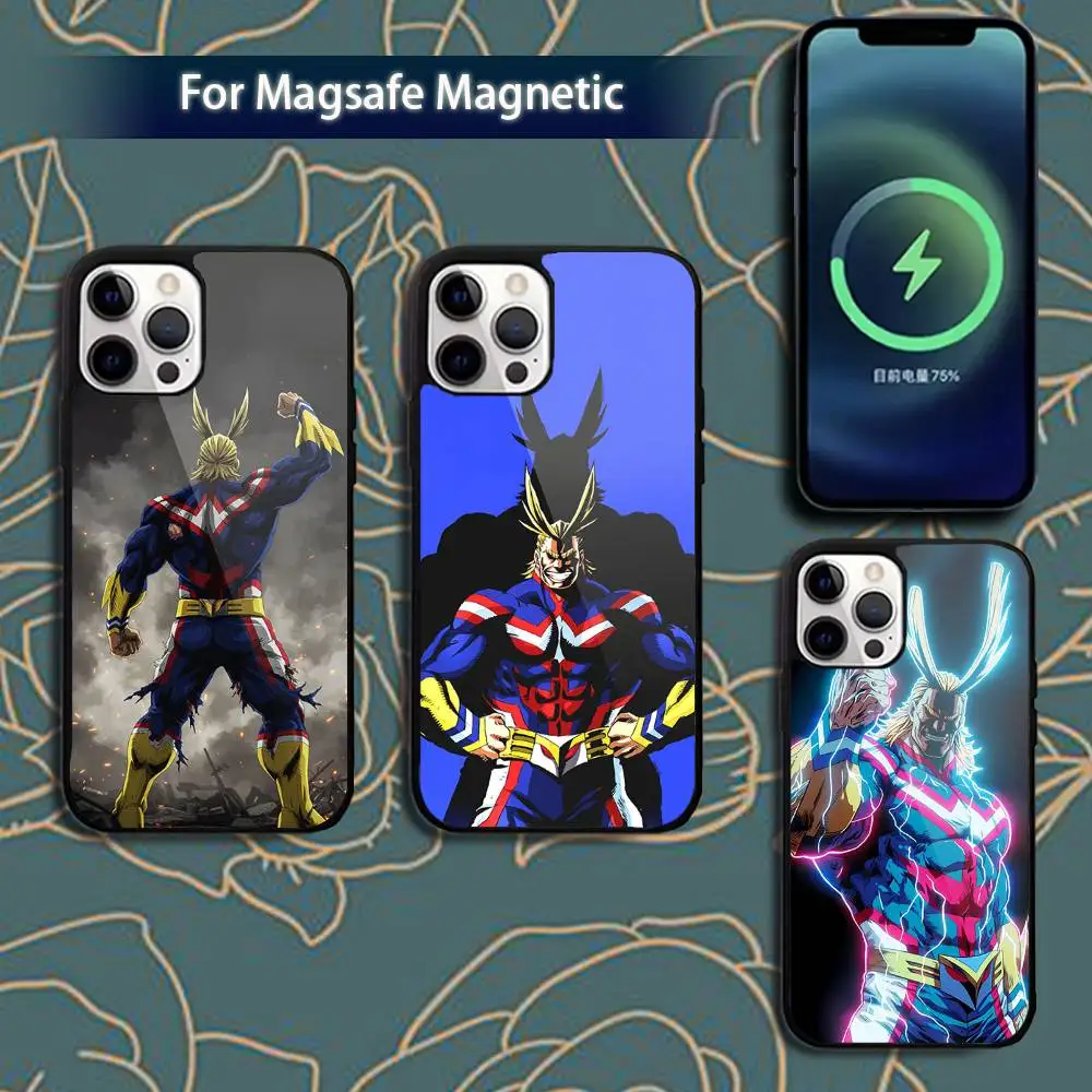 

My Hero A-Academia All Might Phone Case For iPhone 16,15,14,13,12,11,Pro,Max,Plus,Mini,Magsafe,Magnetic Wireless Charging Case