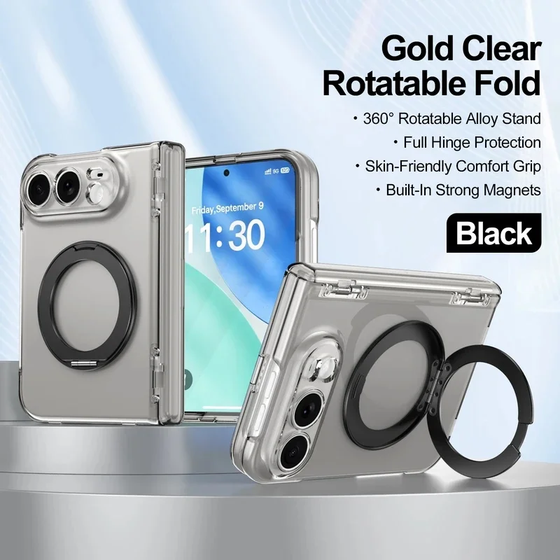 360 protective stand magnetic phone case, suitable for iPhone Ultra 18 Fold with hinge and screen protector