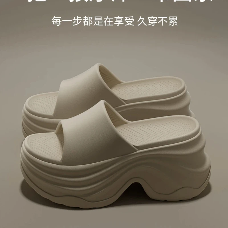 House Slippers 2026 EVA Thick-soled Slippers for Women Outdoor Fashion Platform Slides Woman Non-Slip Soft Sole Beach Shoes image 6
