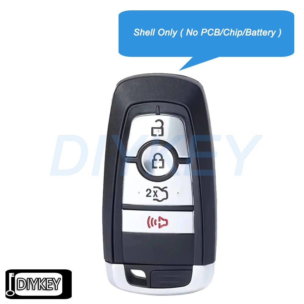 

Корпус смарт-ключа с 4 кнопками, чехол-накладка для замены брелока для Ford Edge, Expedition, Explorer, Fusion, Mustang 2017-2022