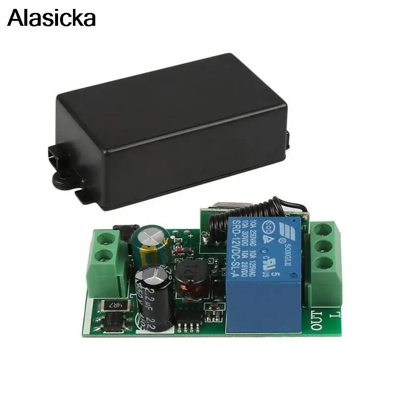 

For Garage Door Gate Motor 433Mhz Universal AC 250V 110V 220V 1CH Wireless Remote Control Switch Relay Module Receiver