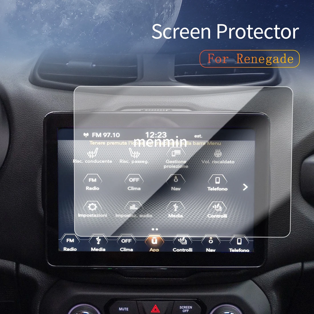 

For Jeep Renegade 2026 Screen Protector Car Stickers Carplay Display Tempered Glass Protective Film Vehicle Accessories