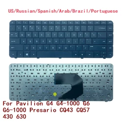 New US Russian Spanish Arab Brazil Portuguese Laptop Keyboard For HP Pavilion G4 G4-1000 G6 G6-1000 Presario CQ43 CQ57 430 630