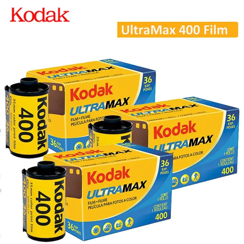 Kodak UltraMax 400 New Color Printing 135-36 35mm Film 36 Exposures 1/2/3/5/6 Roll Kodak Film Photo Paper for M35 / M38 Camera