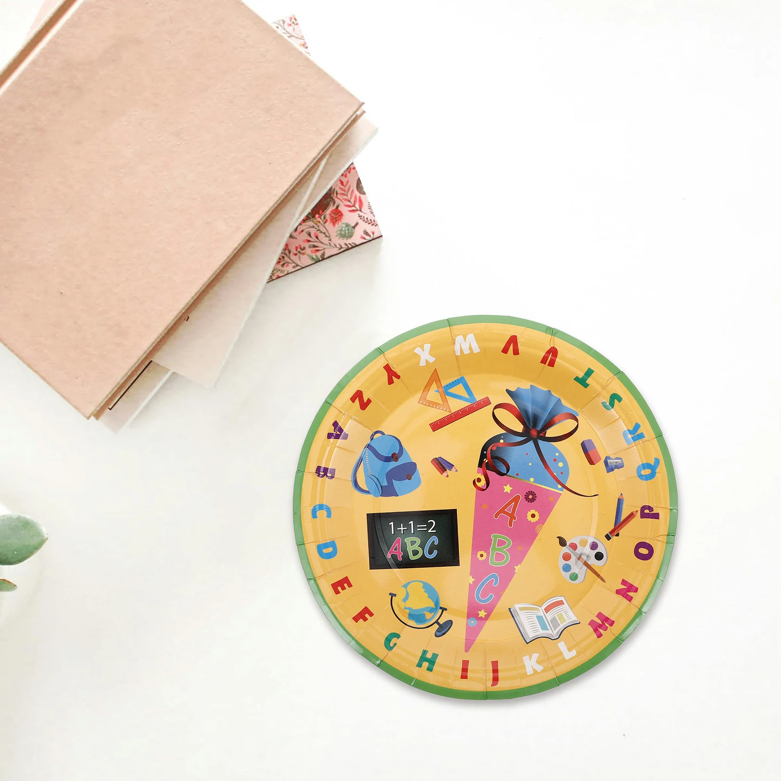

32pcs Back To School Party Paper Birthday Tableware Disposable For School Events Small Lightweight Durable Premium Paper